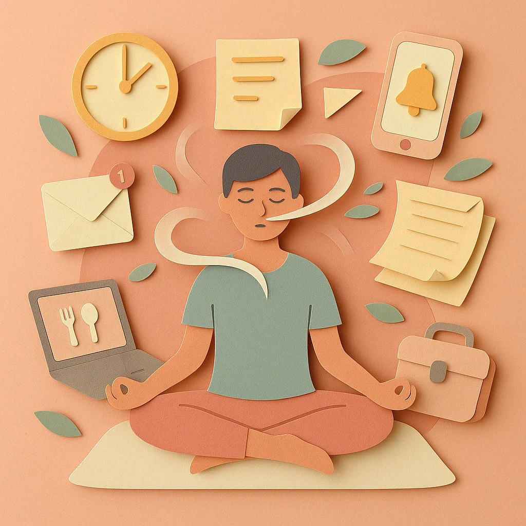 Stress-free blood sugar control illustration