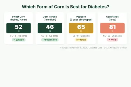 Comparison of different corn forms and their glycemic impact for people with diabetes