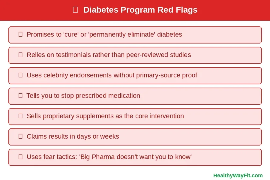 Red flags that indicate a diabetes reversal scam