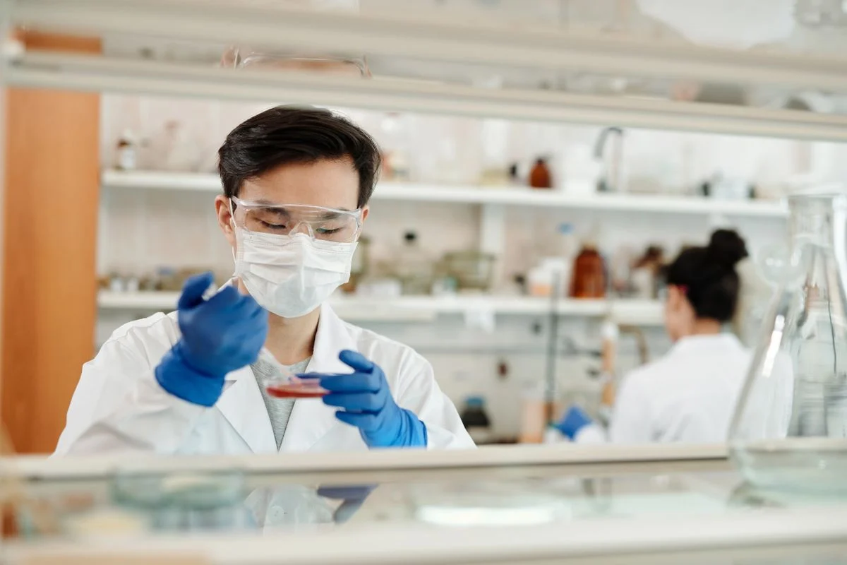 HbA1c blood test tube in lab for type 2 diabetes monitoring